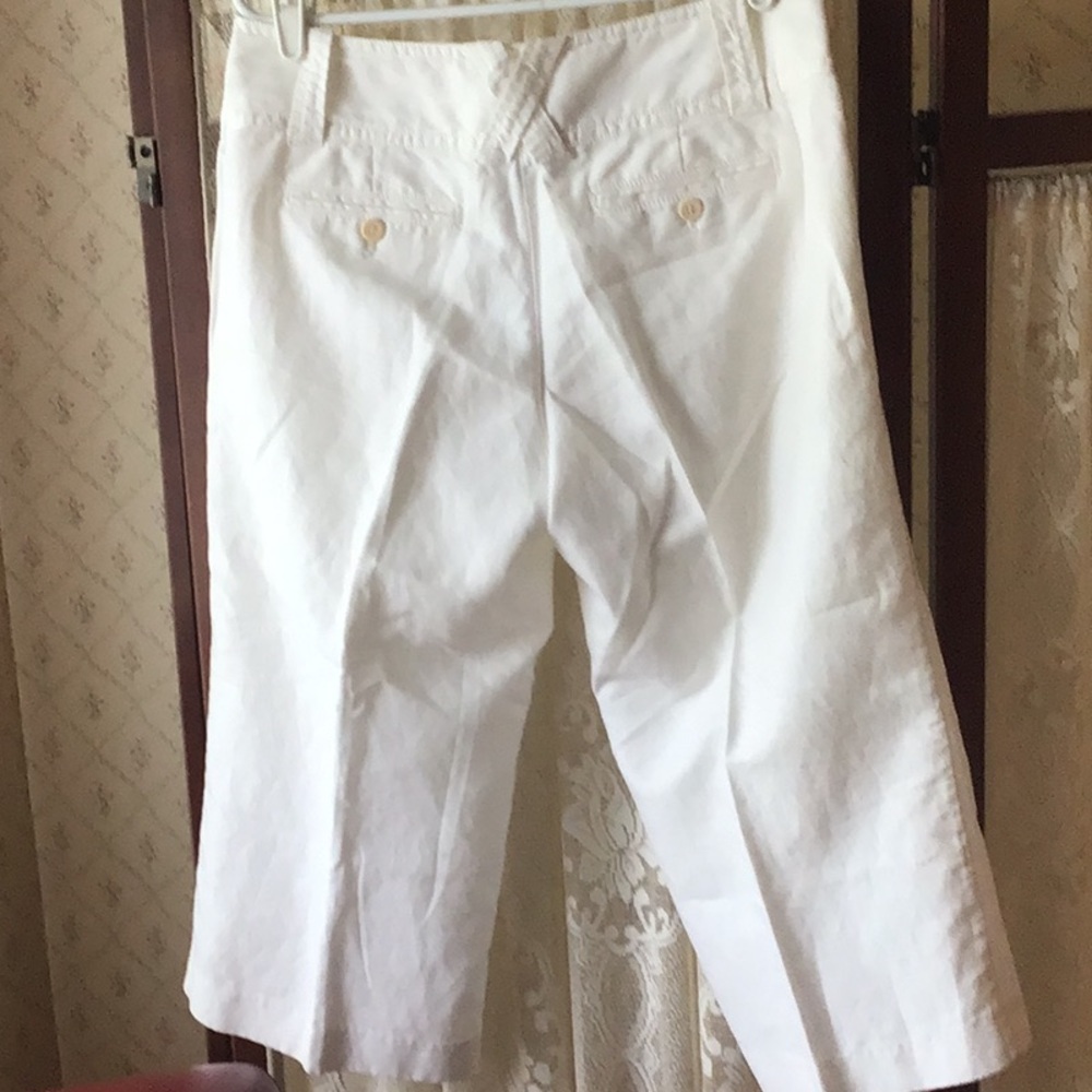 J. Crew White Wide-Leg Pants
